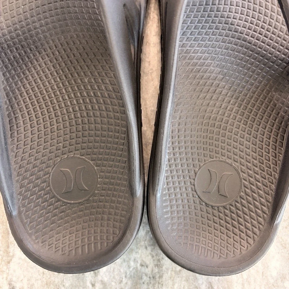 Hurley Injection Flip Flops Men's 9 Black Comfort Sandals